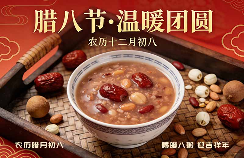 腊八至，年味浓，一碗甜粥暖寒冬